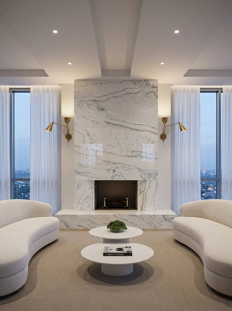 CALACATTA QUARTZ Quartzite polished 2cm thick - Slab