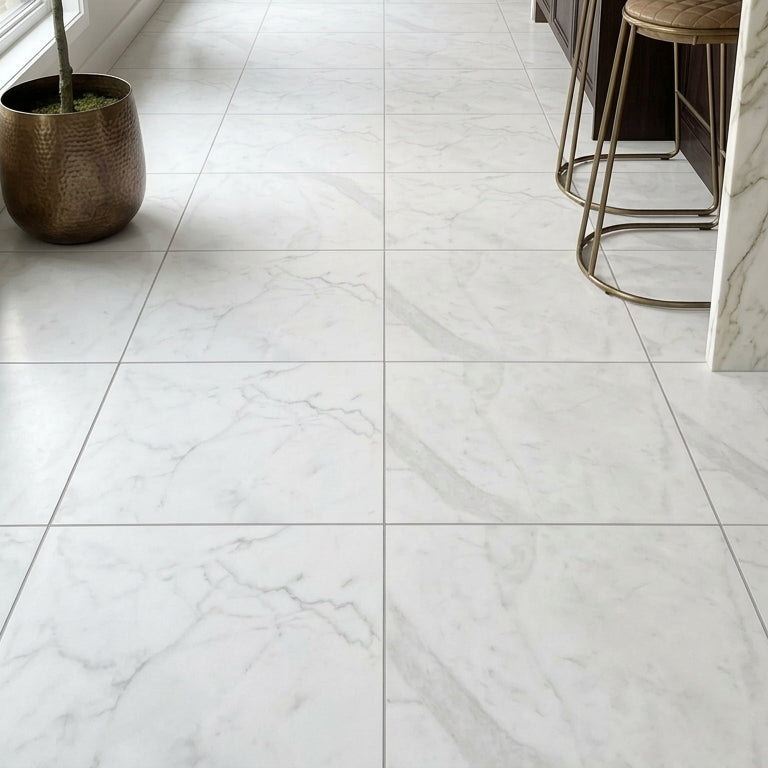 CALACATTA WHITE Marble polished 18" x 18" (2.25 SF/PC) - Tile