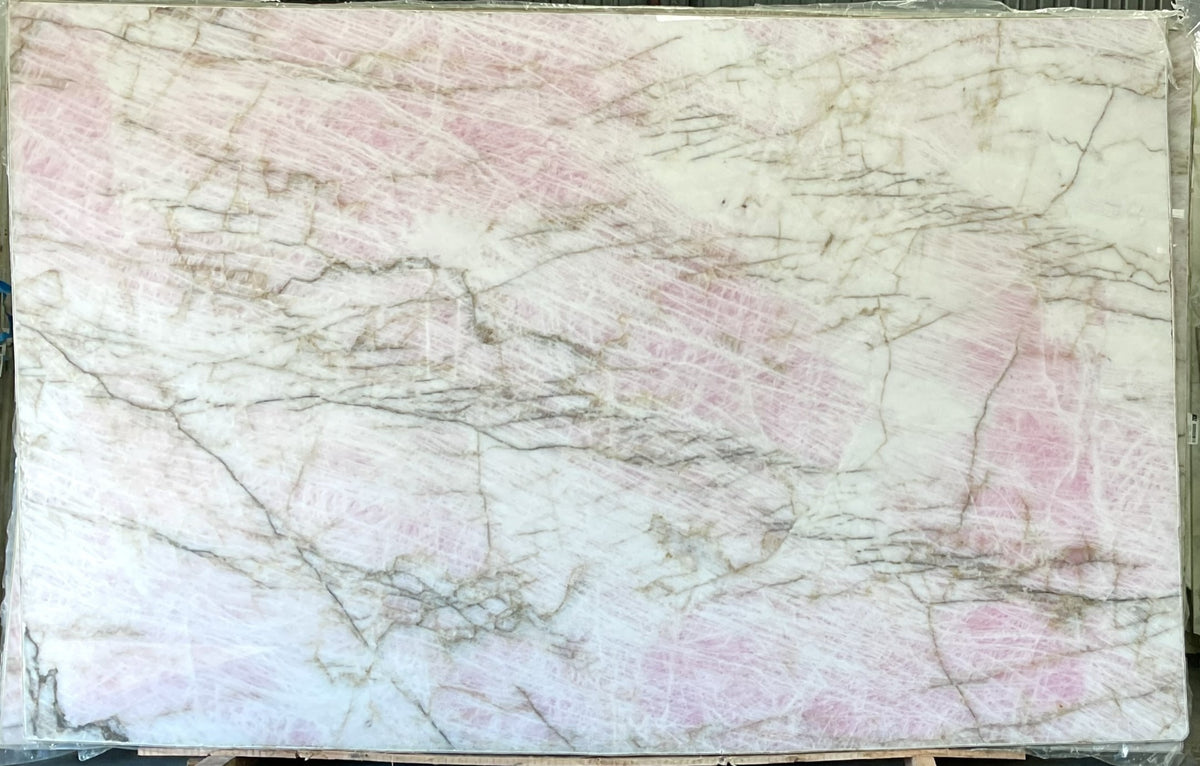 CRISTALLO PINK Quartzite polished 2cm thick - Slab