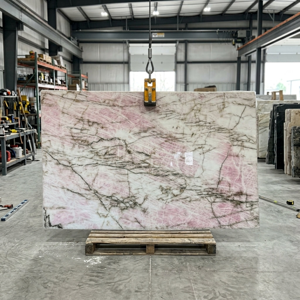 CRISTALLO PINK Quartzite polished 2cm thick - Slab