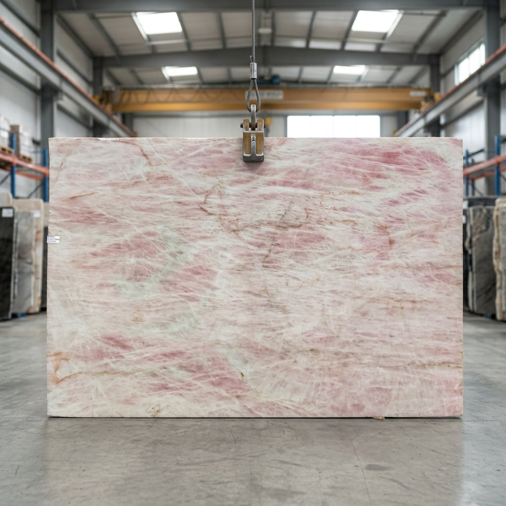 CRISTALLO PINK Quartzite polished 3cm thick - Slab