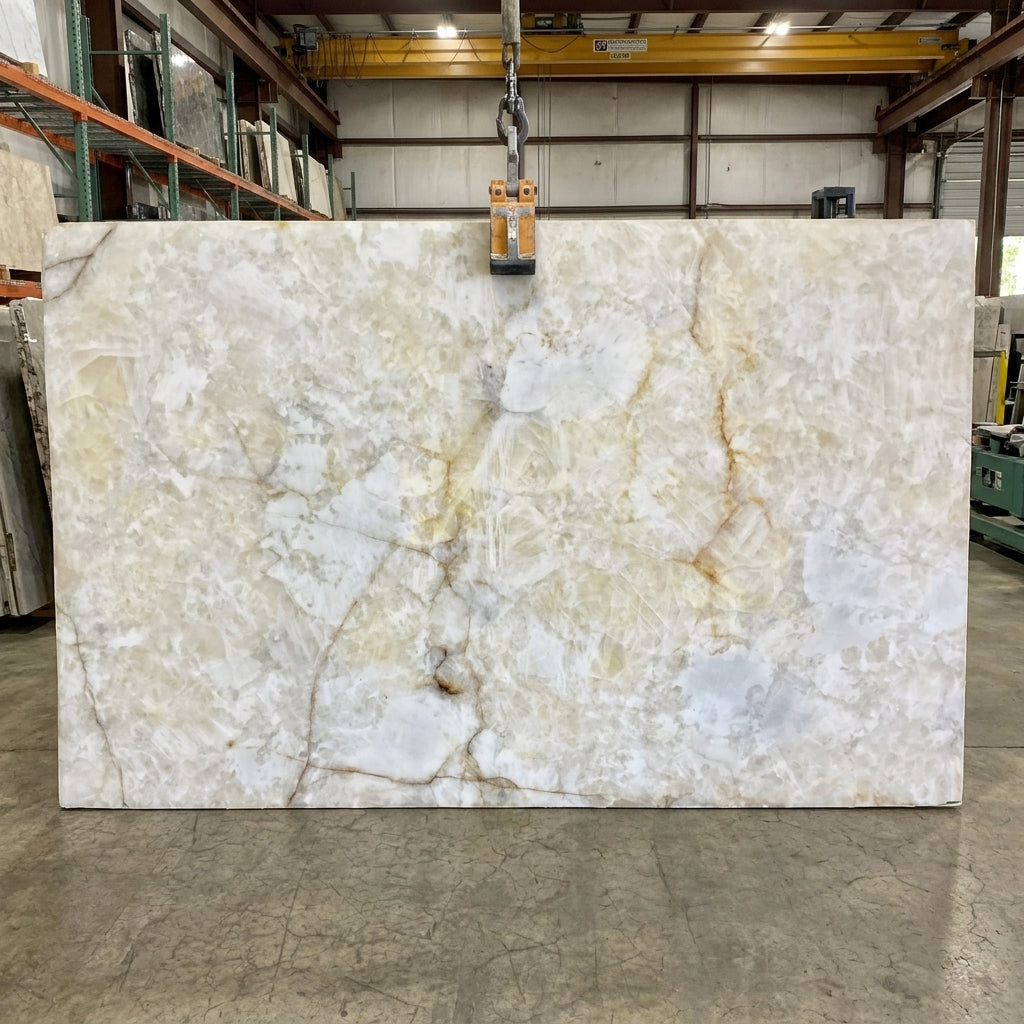 CRISTALLO Quartzite polished 3cm thick - Slab