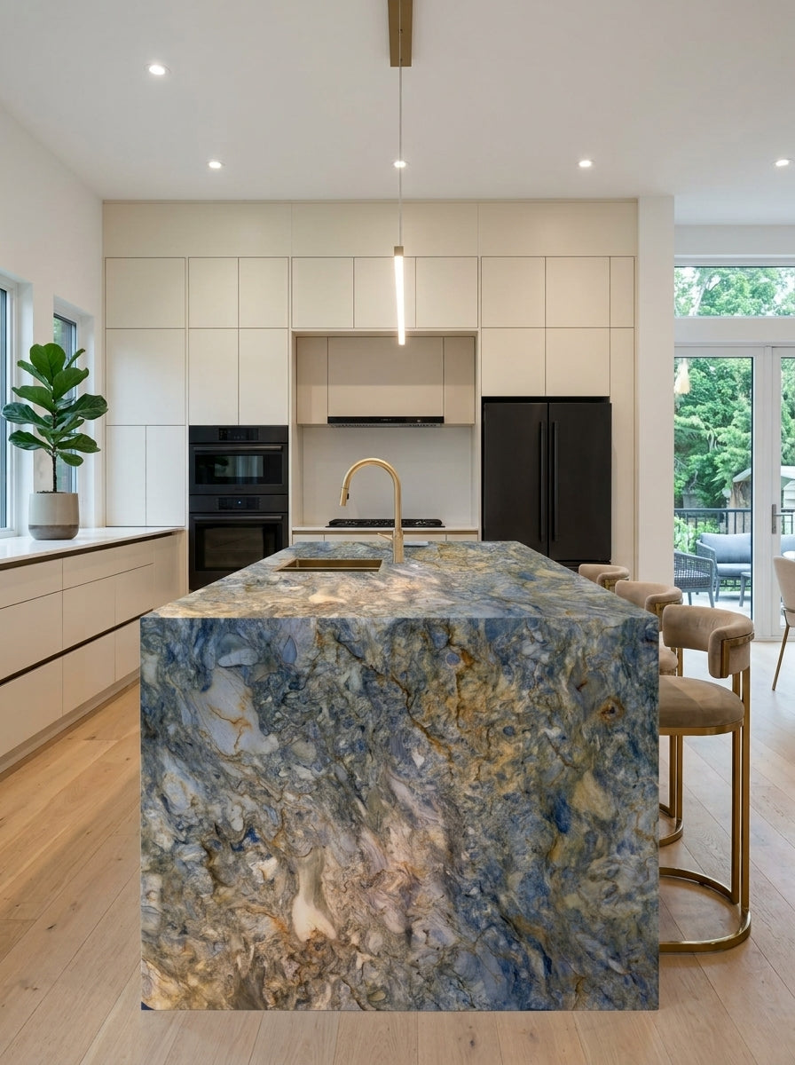 FUSION BROWN Quartzite polished 2cm thick - Slab