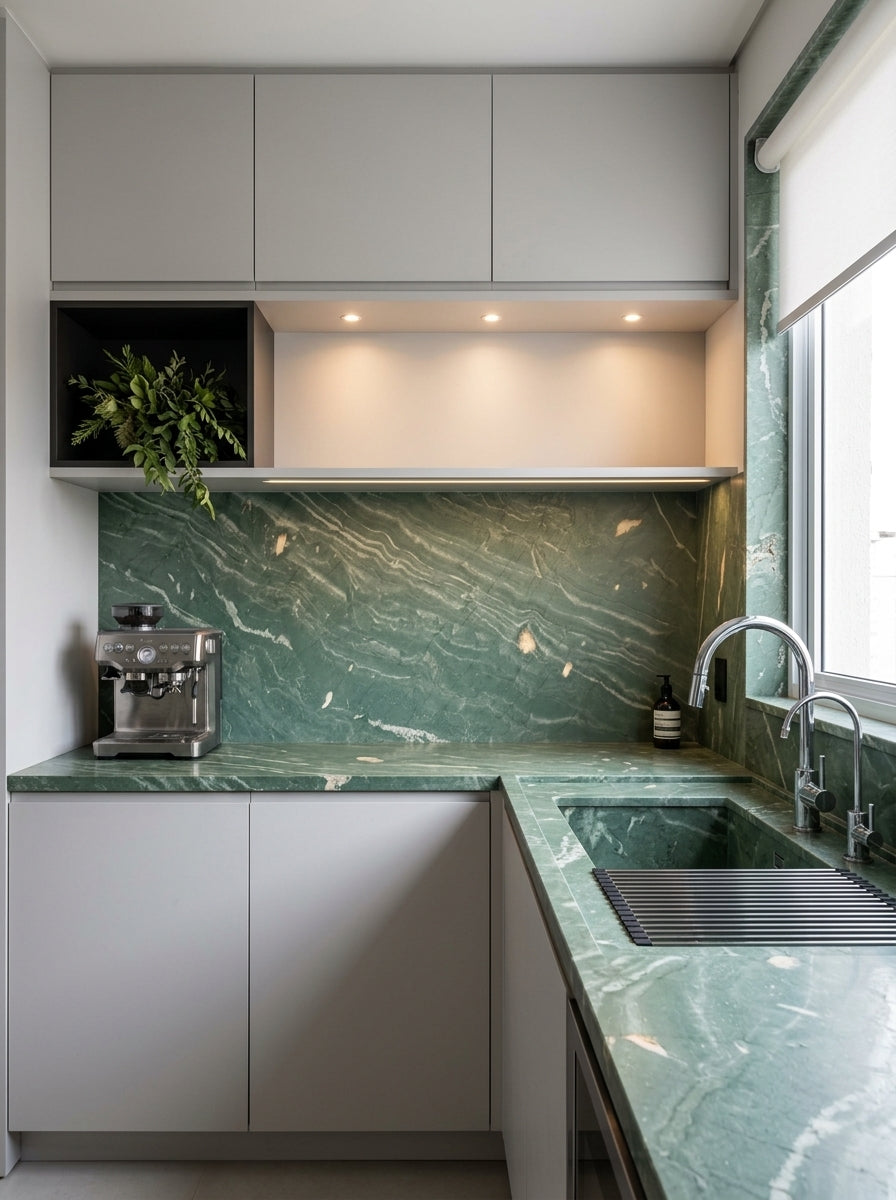 MANDALAY GREEN Quartzite polished 2cm thick - Slab