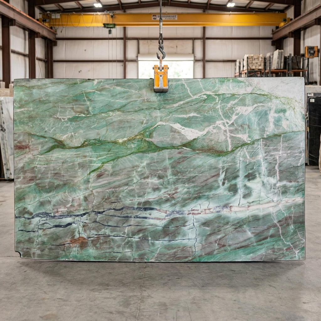 MOLDAVITE Quartzite polished 2cm thick - Slab