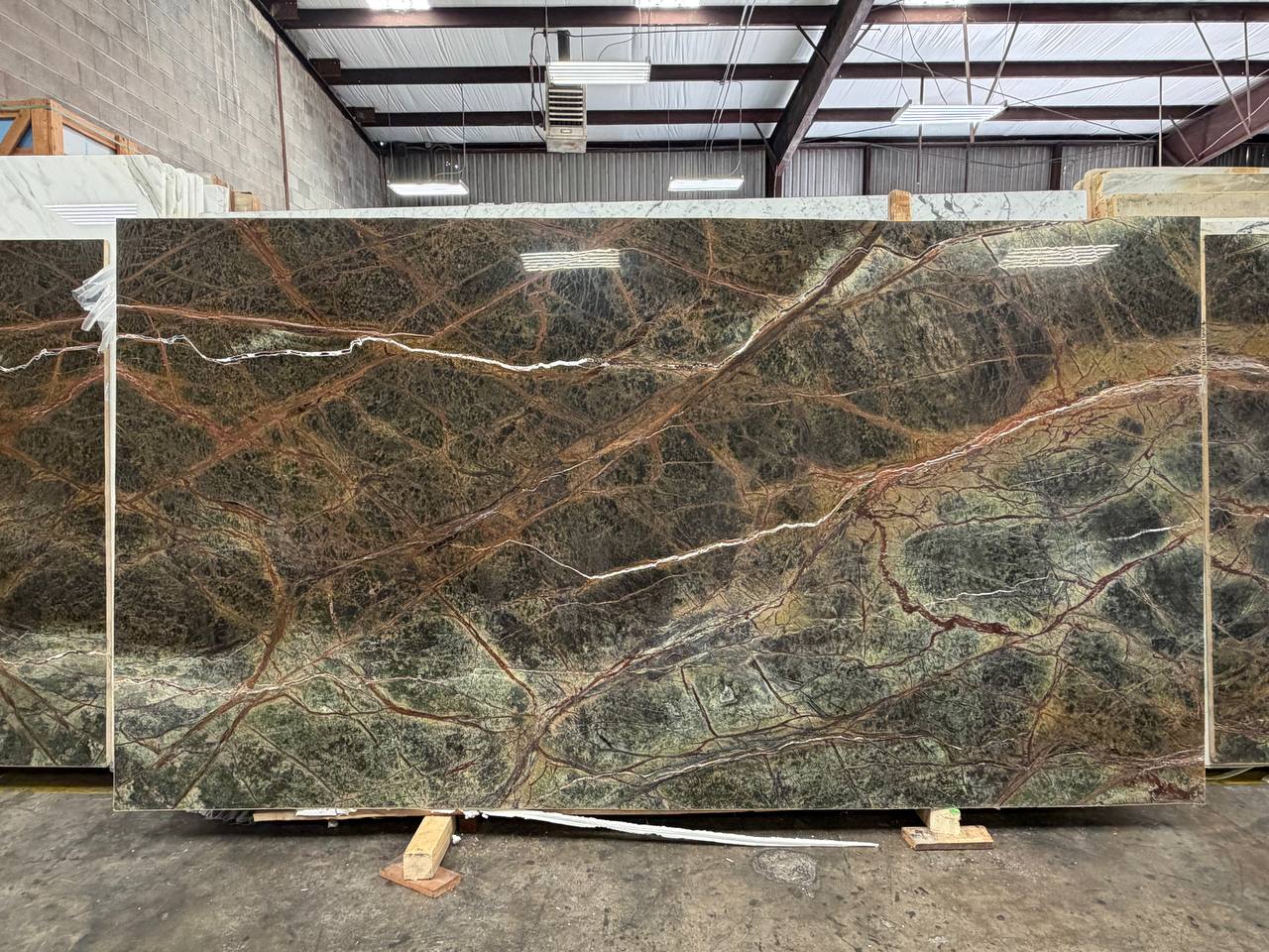 RAIN FOREST GREEN Marble polished 2cm thick - Slab