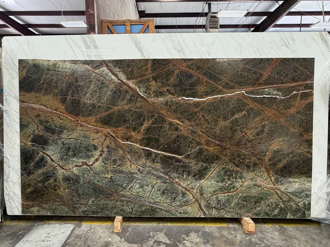 RAIN FOREST GREEN Marble polished 2cm thick - Slab
