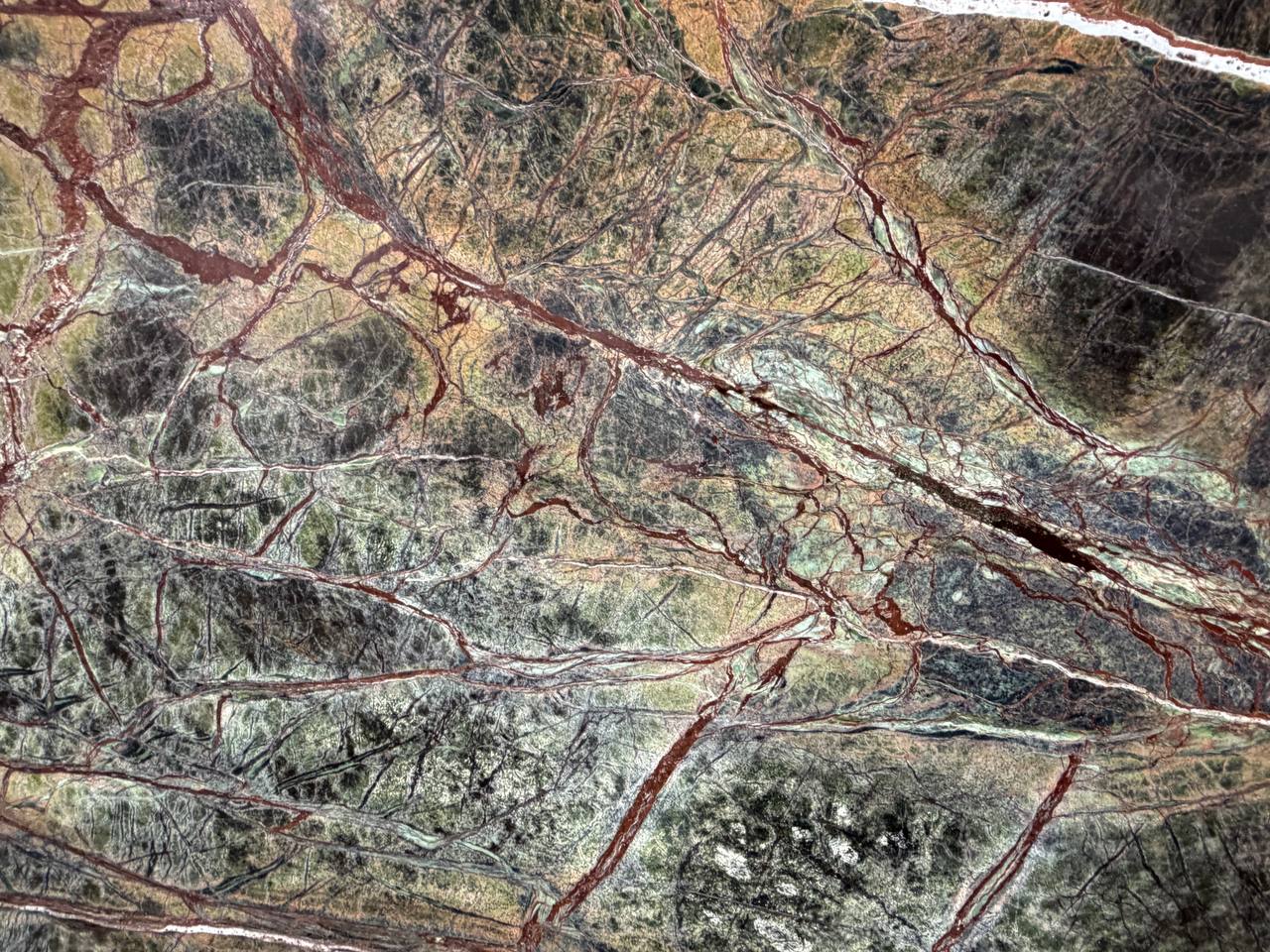 RAIN FOREST GREEN Marble polished 2cm thick - Slab