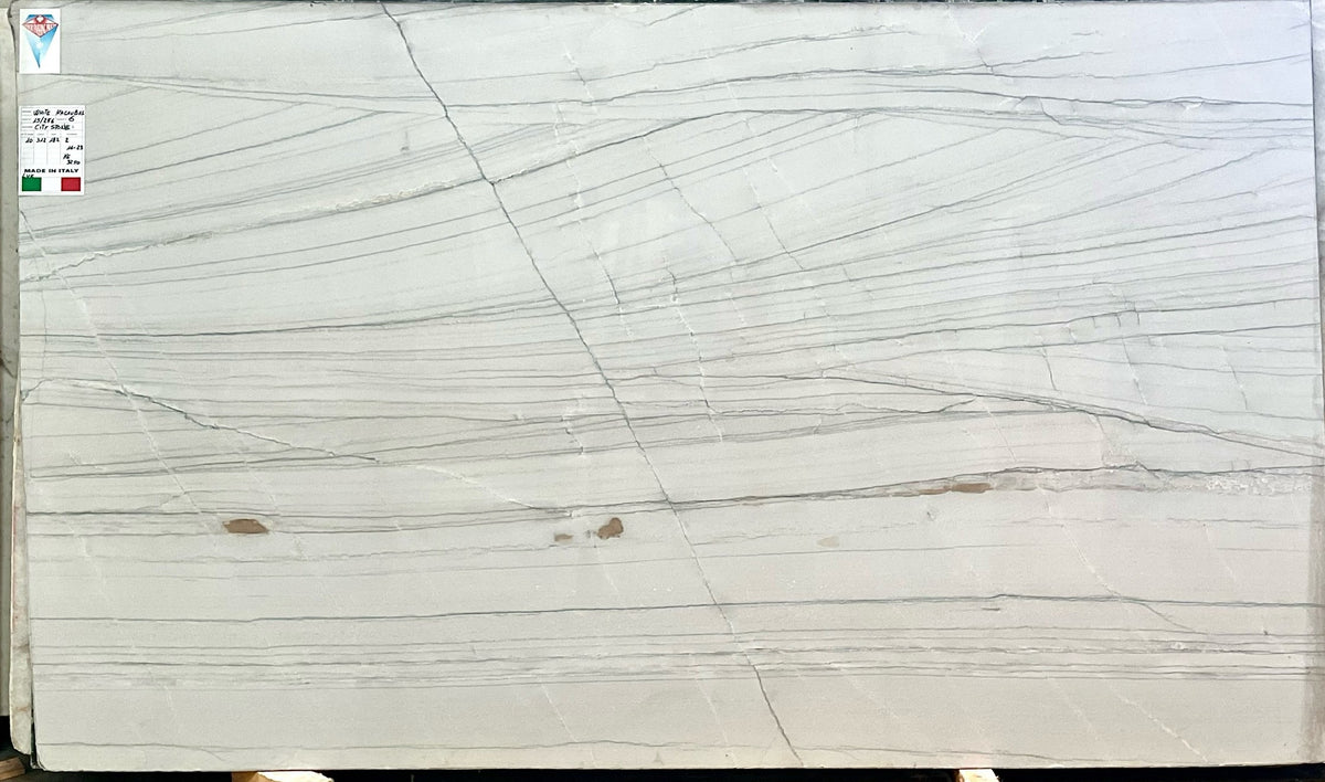 WHITE MACAUBUS Quartzite polished 2cm thick - Slab