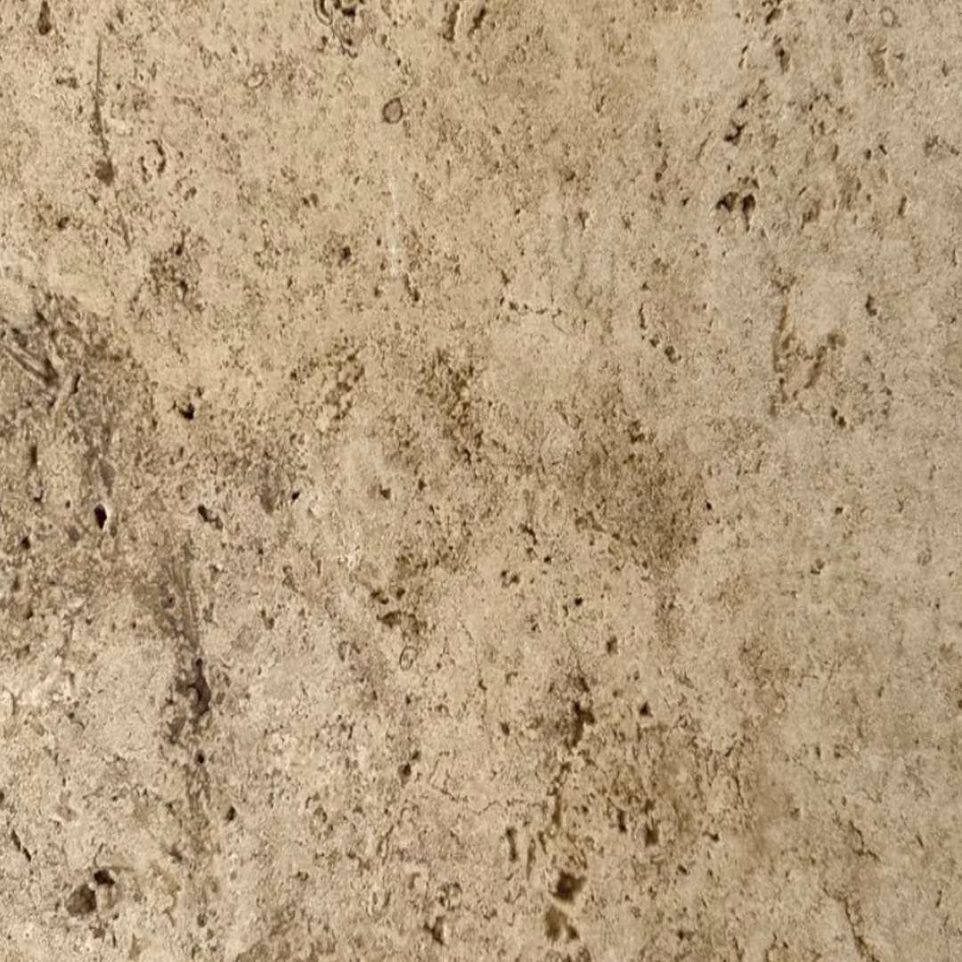DARK WALNUT Travertine brushed/unfilled - 18" x 18" x 1/2" Tile