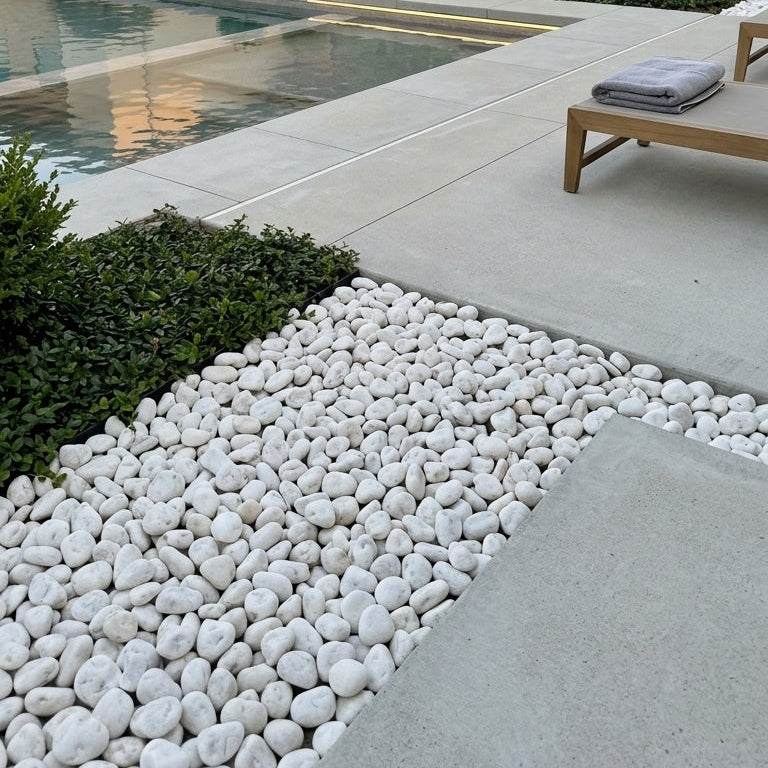 SNOW FLAKE Natural Tumbled Garden Pebbles - Havai'iano