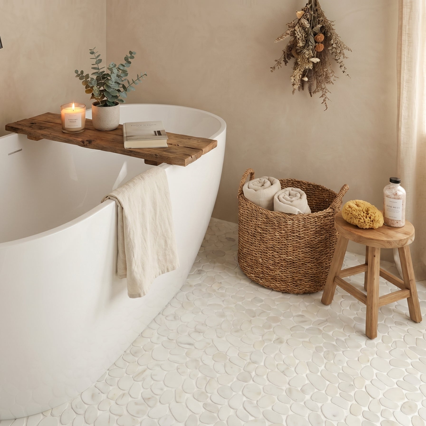 GLACIER WHITE, FLAT, Pebble - Havai'iano