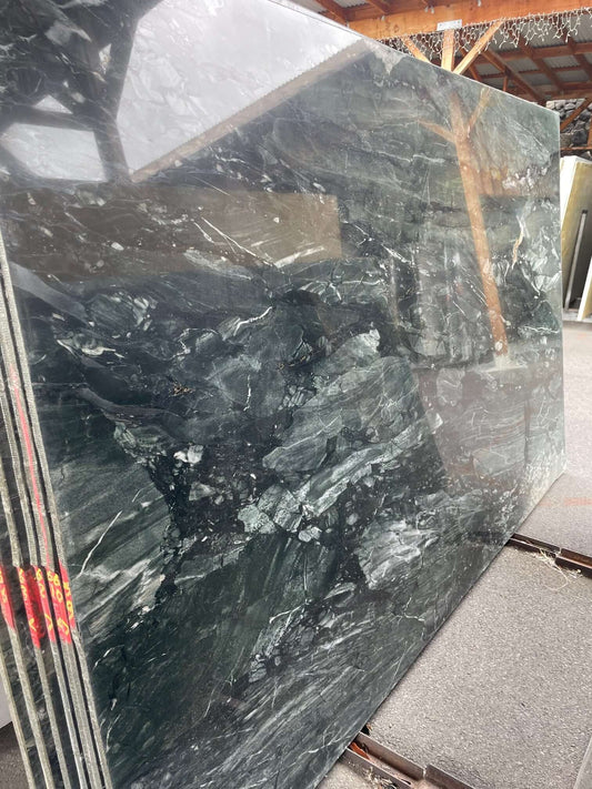 Andes Black Quartzite polished 2cm thick slab - Rocks in Stock