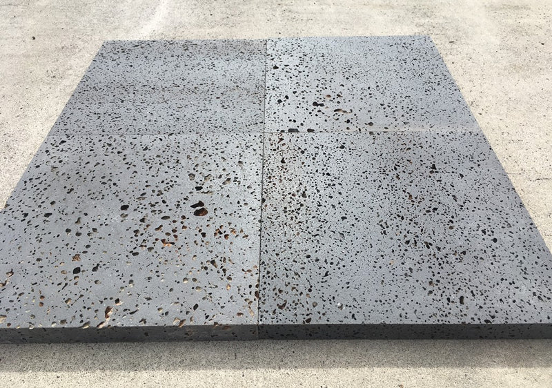 Basalt-Paver-Flooring-PUKA LAVA GREY Basalt brushed Straight Edge - Stone Supplier - Rocks in Stock