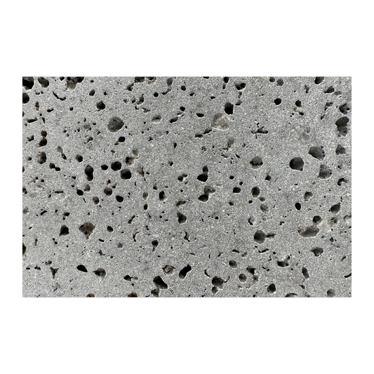 Puka Lava Grey Straight Edge Basalt brushed 18x18 tile - Rocks in Stock