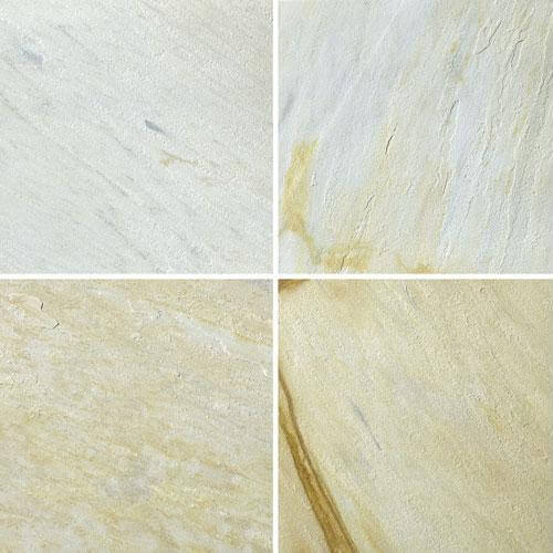 Quartzite-Tile-Flooring-DAFFODIL YELLOW Quartzite gauged, natural 18.5" x 18.5" Tile- Stone Supplier - Rocks in Stock