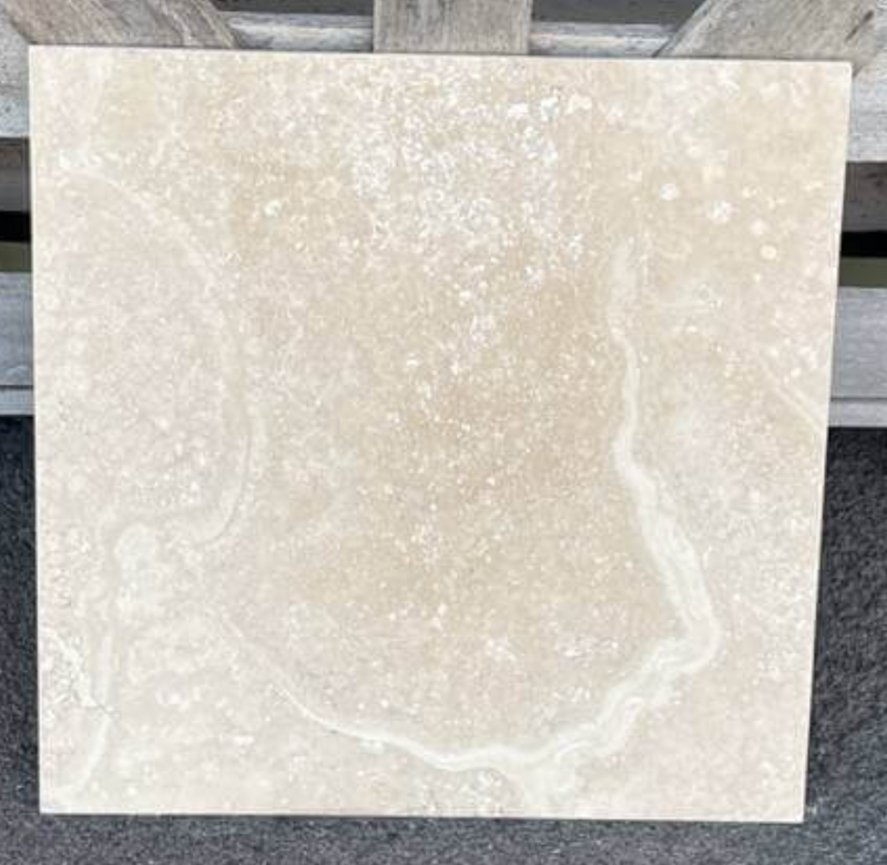 Travertine-Tiles-Flooring-COLONIAL Travertine brushed/filled tile 18"x18"- Stone Supplier - Rocks in Stock