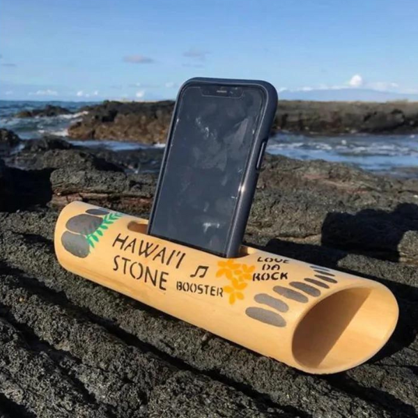 HAWAI'I STONE BAMBOOSTER Natural Music Speaker- Hawai'i Stone Fashion