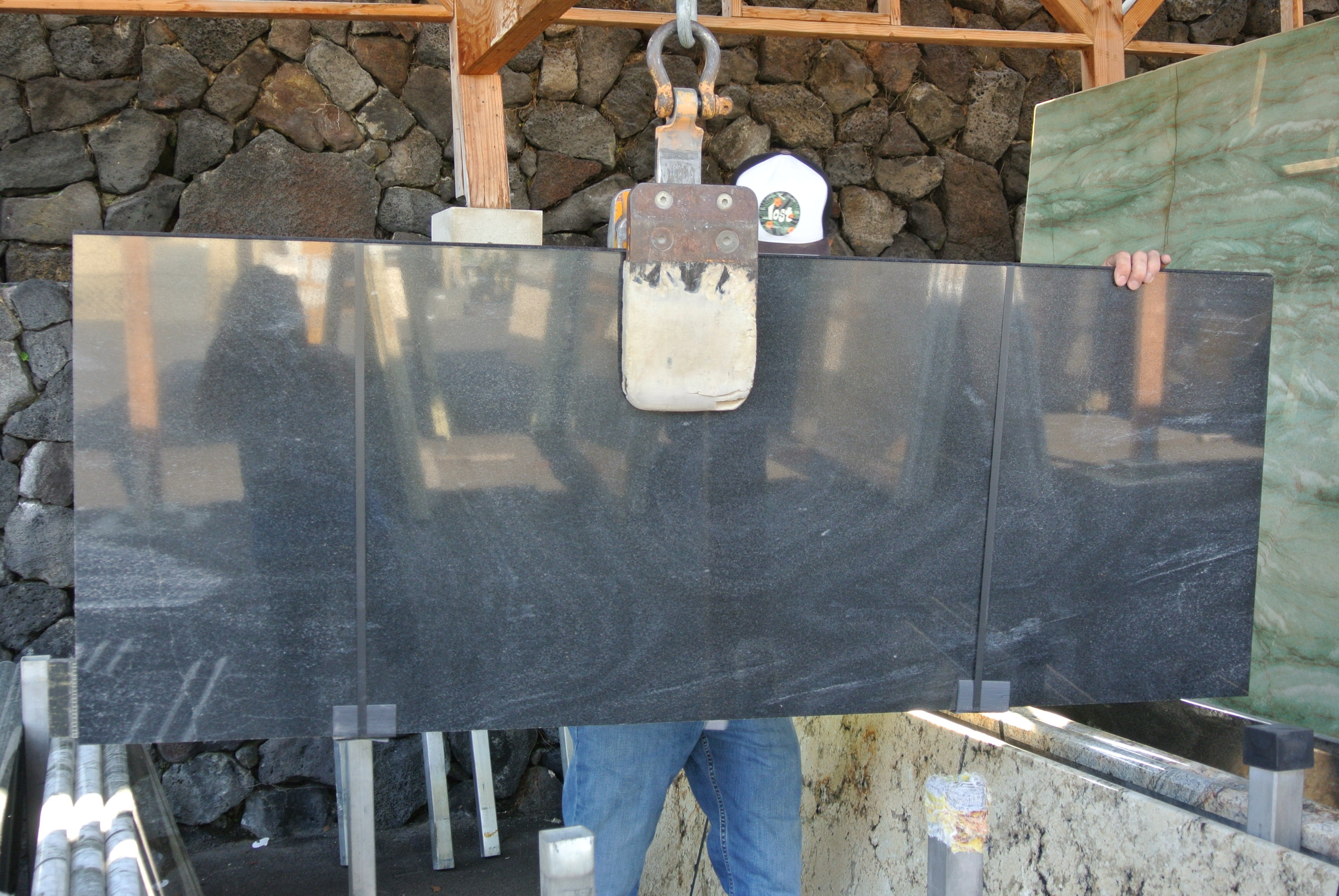 Granite-Slab-Countertops-RIO NEGRO Granite polished prefab  2cm thick- Stone Supplier - Rocks in Stock
