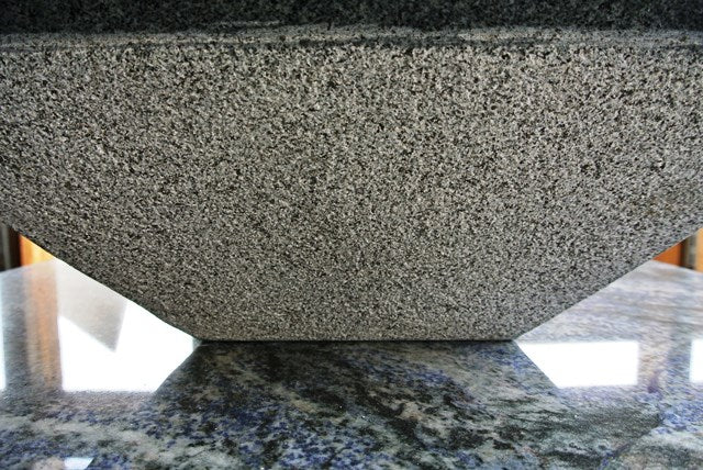 Granite-Sink-DARK GREY RANKED Granite polished interior/top & raked exterior- Stone Supplier - Rocks in Stock