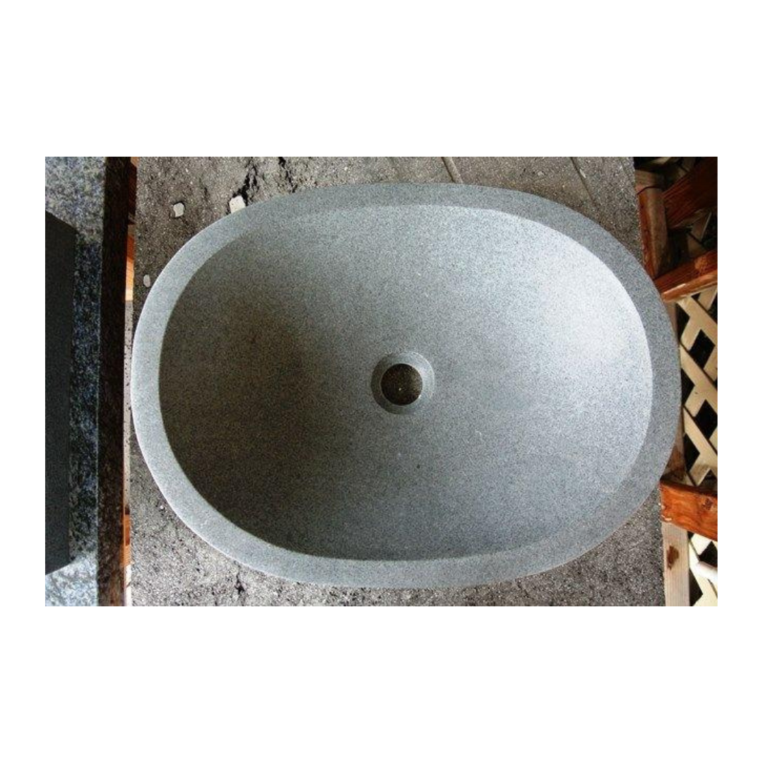 Granite-Sink-DARK GREY OVAL Granite honed - Stone Supplier - Rocks in Stock