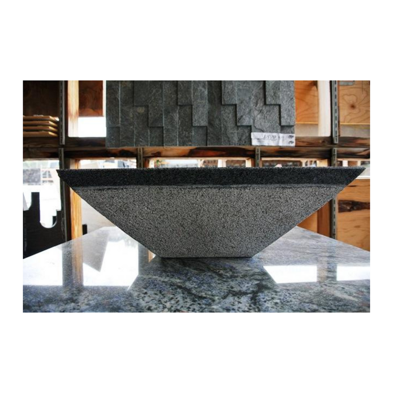 Granite-Sink-DARK GREY RANKED Granite polished interior/top & raked exterior- Stone Supplier - Rocks in Stock